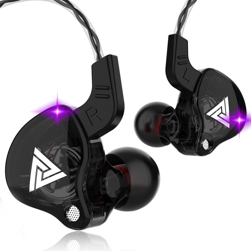 qkz ak6 sports earphone in-ear drive-by-wire with microphone extra bass cellphone headset factory direct supply