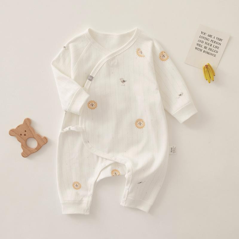 newborn clothes spring and autumn rompers long sleeve one-piece rompers romper korean baby clothes pure cotton baby clothes