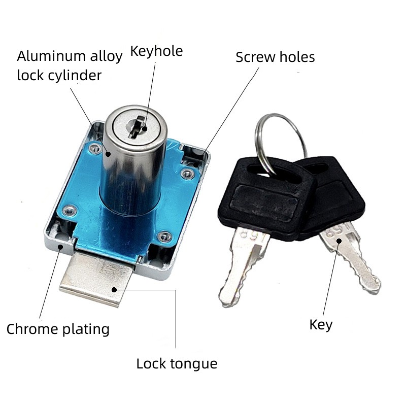 抽屉锁柜锁办公桌柜子锁家具衣柜门锁文件柜锁自动锁