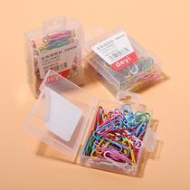 office supplies clip color boxed metal plastic coated paper clip 28mm stationery