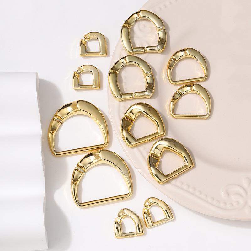 electroplated acrylic chain middle opening golden series chain string accessories diy jewelry accessories bulk wholesale