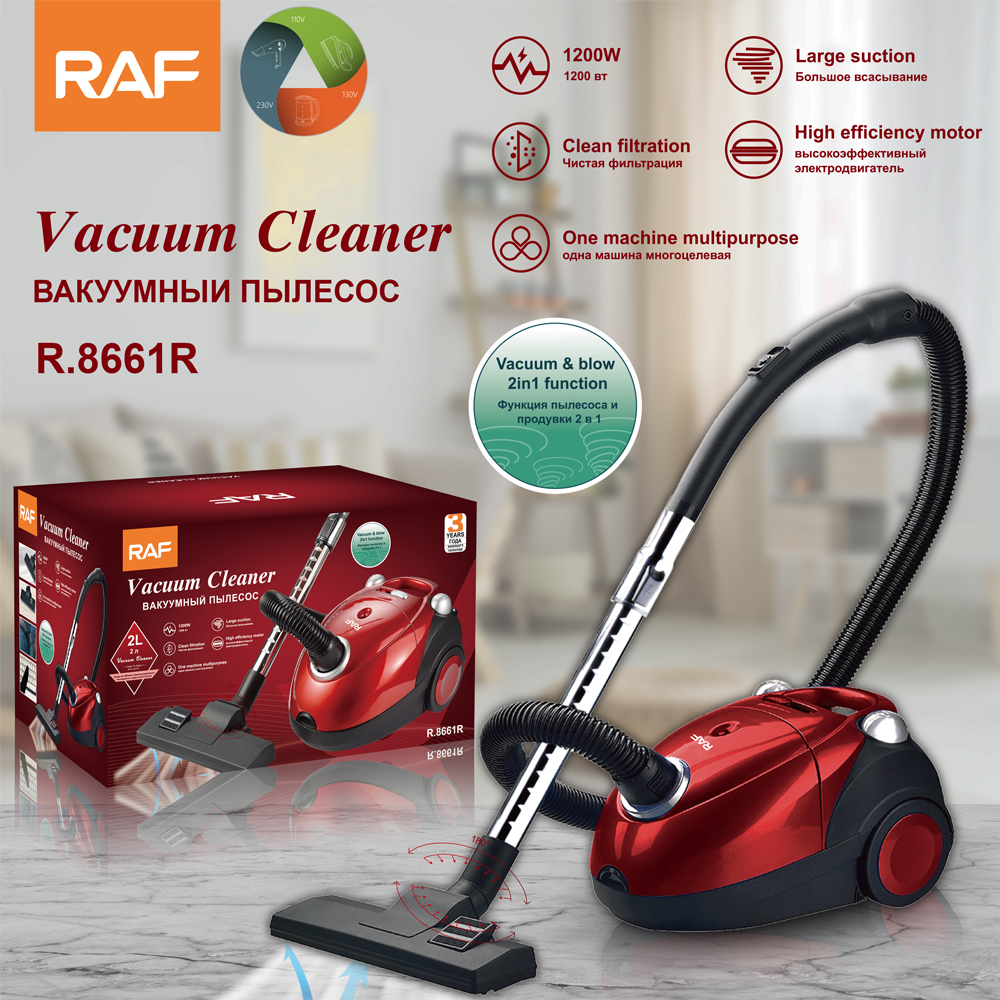RAF European standard cross-border high-suction vacuum cleaner, high-power handheld powerful portable horizontal household vacuum cleaner pic 3