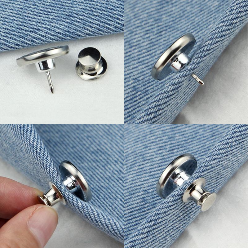 jeans button nail-free universal button adjustable detachable button waist big change small belt buckle metal clinch