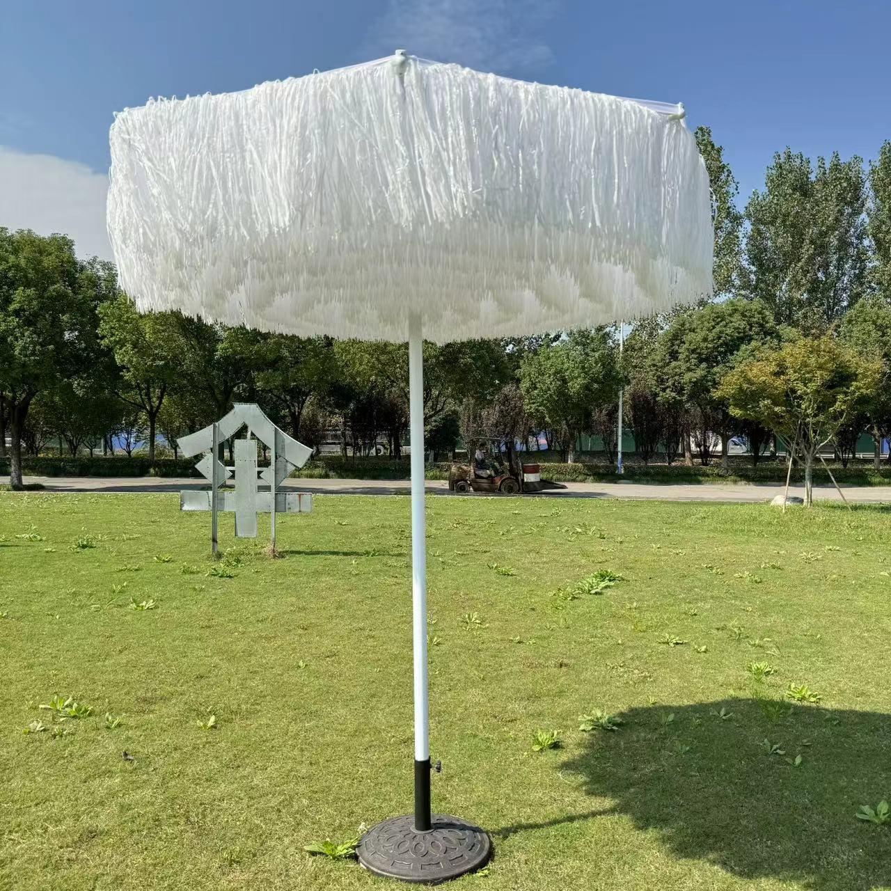 outdoor large straw-like sunny umbrella reverse straight-like thatch center column square/round umbrella hawaii pp grass sunshade umbrella thumbnail