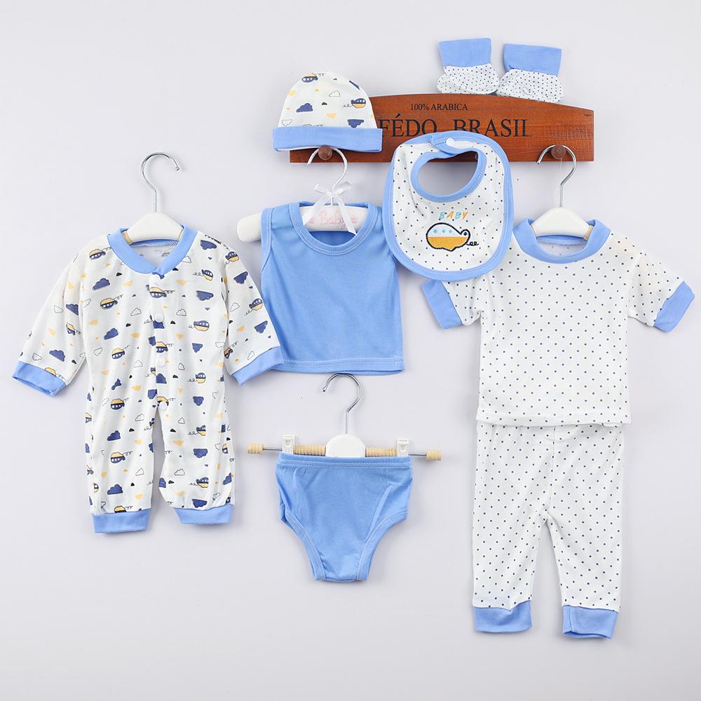 2021 export new eight-piece underwear set multi-piece newborn clothes 0-3 months baby clothes foreign trade