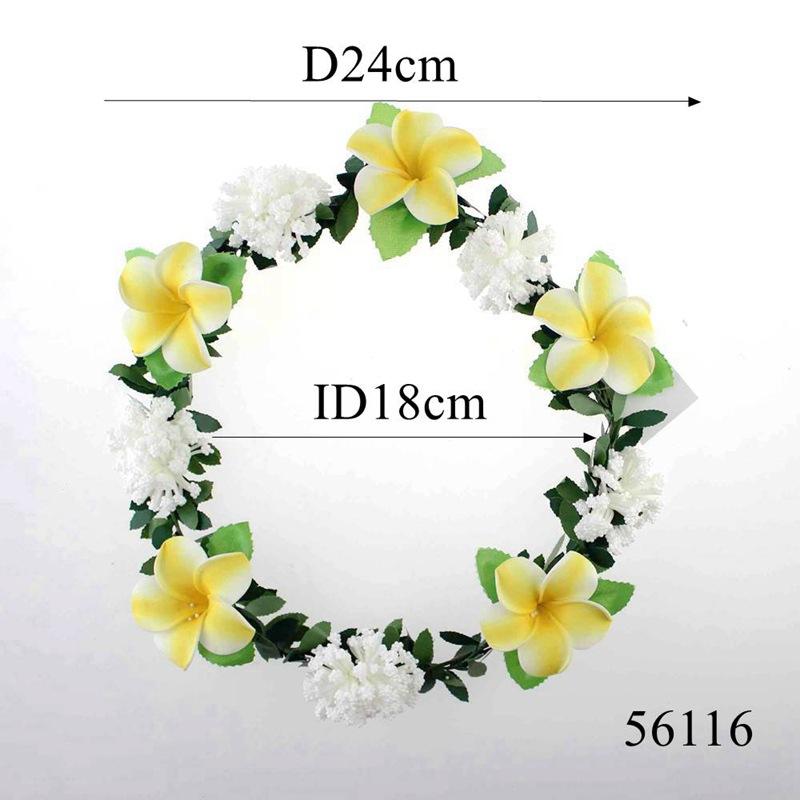 factory hot sale eva foam artificial flower garland hair accessories hawaii photo garland