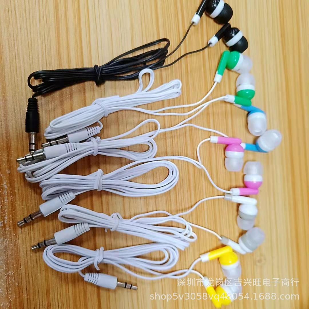 factory in stock color headphones in-ear earphone integrated machine foreign trade cheap mp3mp4 mobile phone gift color headphones