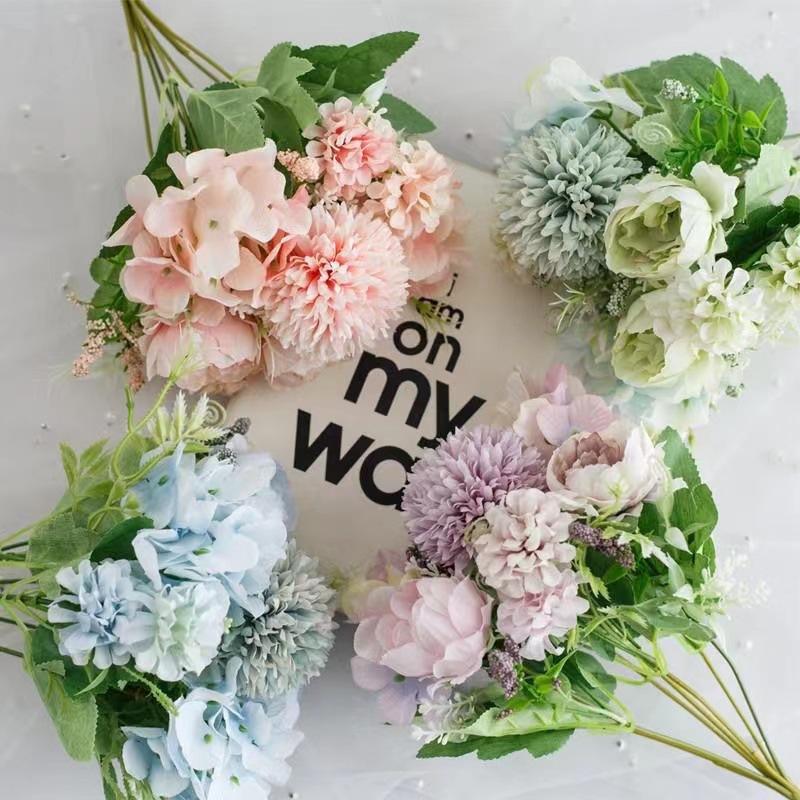 artificial flower artificial bouquet plastic hand bouquet rose dried flower home furnishing flower decoration wedding shooting props