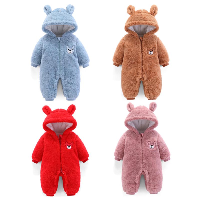 newborn baby clothes jumpsuit autumn and winter suit internet celebrity thick warm men and women baby going out outerwear winter clothing season