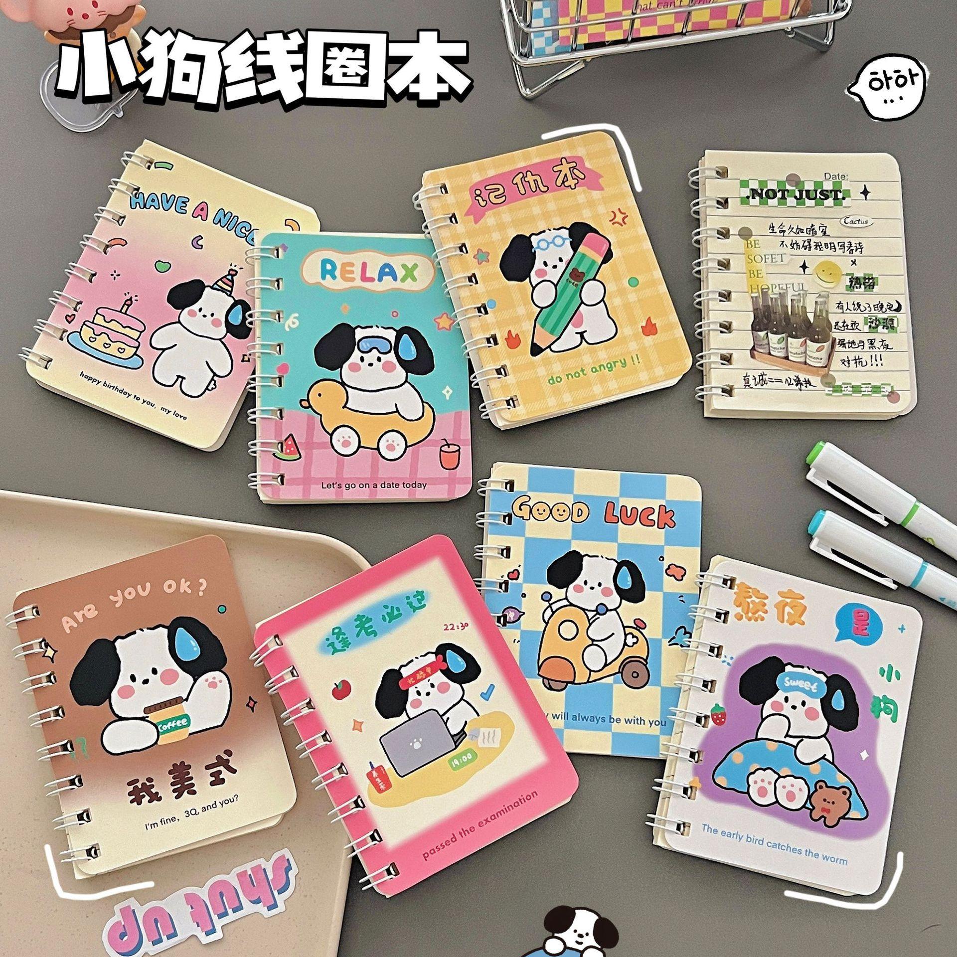 cute cartoon coil notebook student prize portable pocket notebook mini flip notepad small notepad