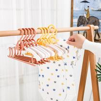 children's clothes hanger length adjustable baby clothes hanger baby special household clothes hanger non-slip seamless clothes hanger