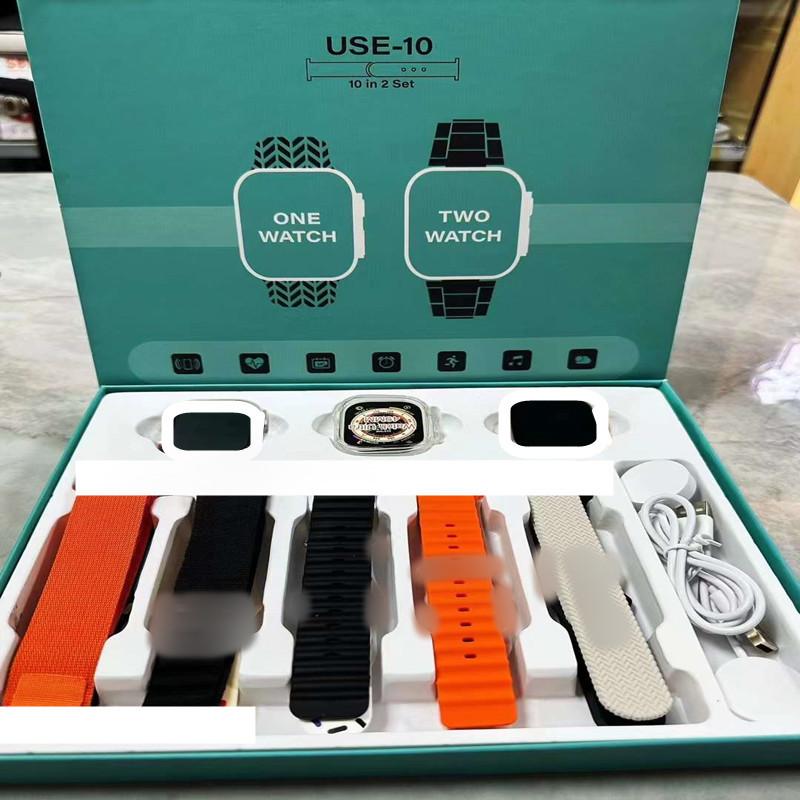smart watch use-10 new s9 + ultra2 dual watch 10in2 couple suit bluetooth calling information reminder