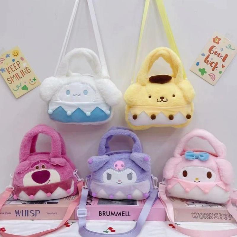 japanese ins sanrio plush bag cartoon shoulder doll coin purse clow m small handbags female wholesale