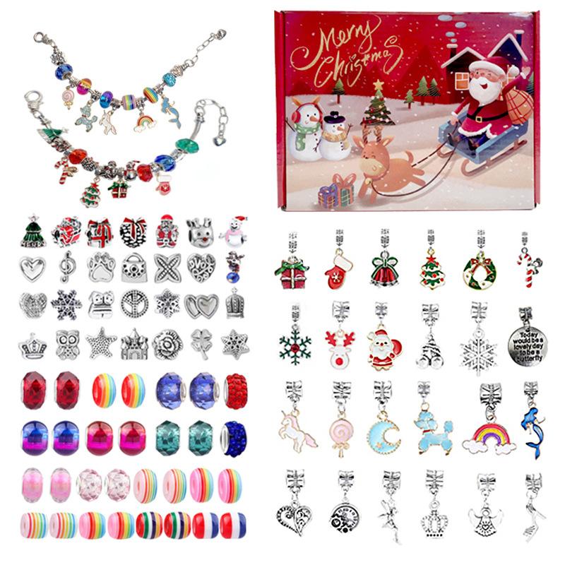 amazon ornament gift set elk bell snowflake pendant christmas children diy bracelet necklace