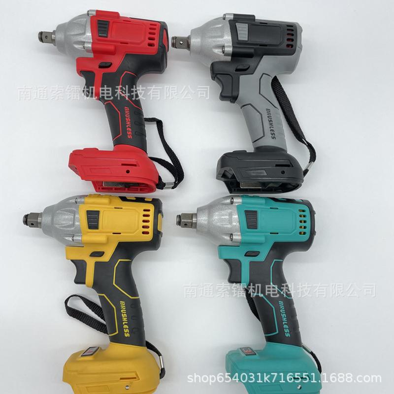 factory wholesale brushless electric tool lithium battery rechargeable wrench auto repair shelf industrial grade large torque electric wrench