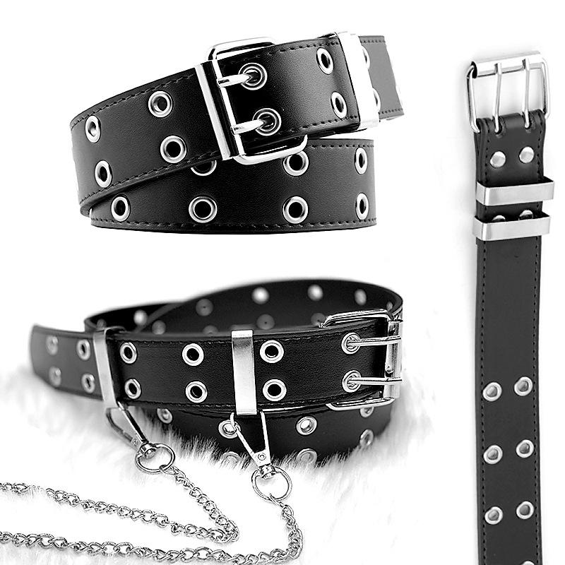 european hip hop punk belt casual jeans fashion chain decorative pant belt eyelet belt in stock wholesale