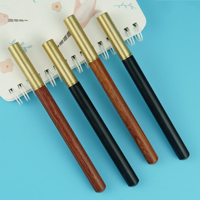 metal brass rosewood customized business men's gel pen gift advertising conference gift pen