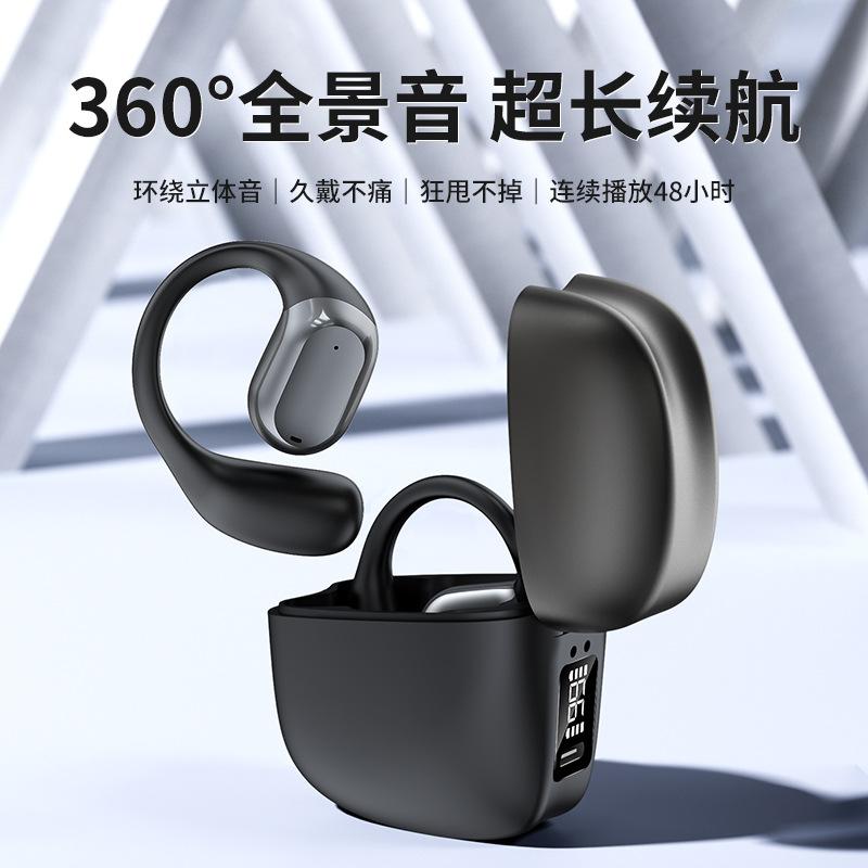 bluetooth headset cross-border new arrival ultra-long life battery sports mobile phone universal wireless earphone ows non in-ear digital display