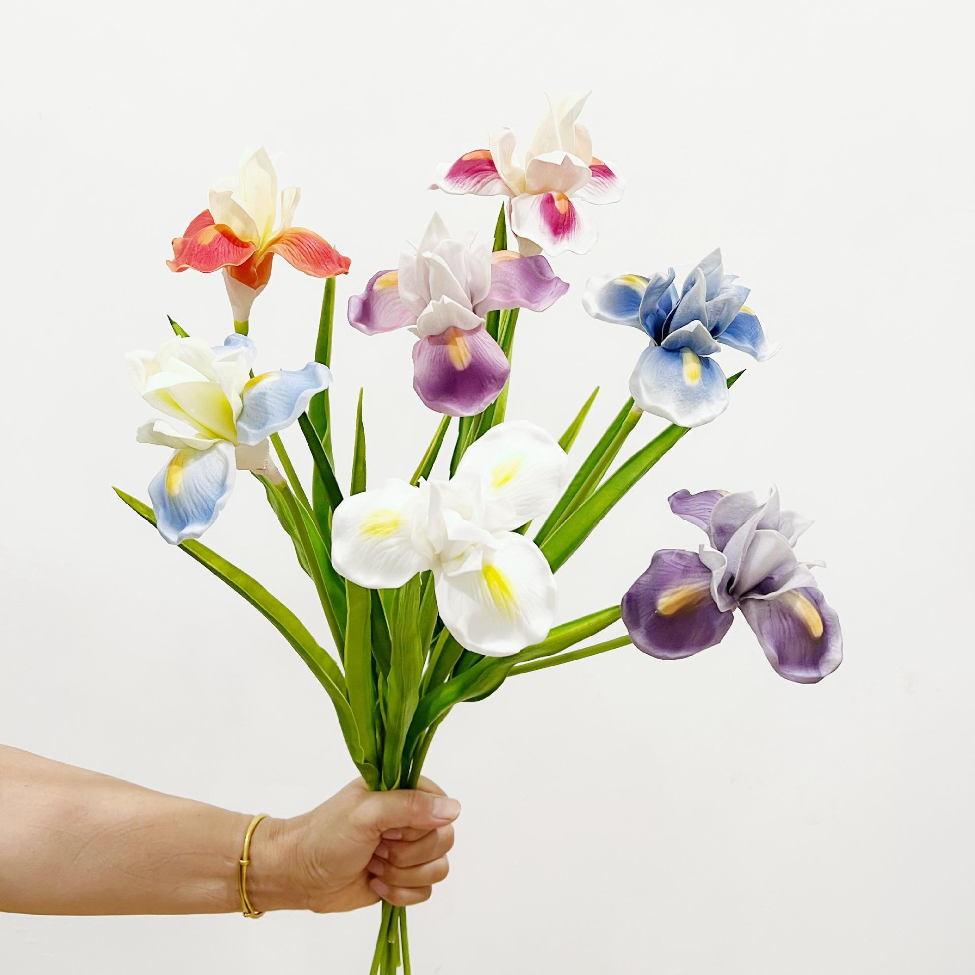 with yang artificial flower alice iris tectorum pu feel high quality home decor floriculture photography props flowers