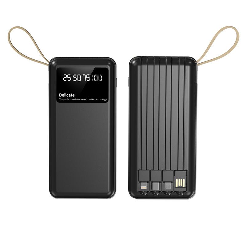Mini Power Bank 20000 MA Large Capacity Portable with Cable Power Bank Gift Printed Logo Item Picture
