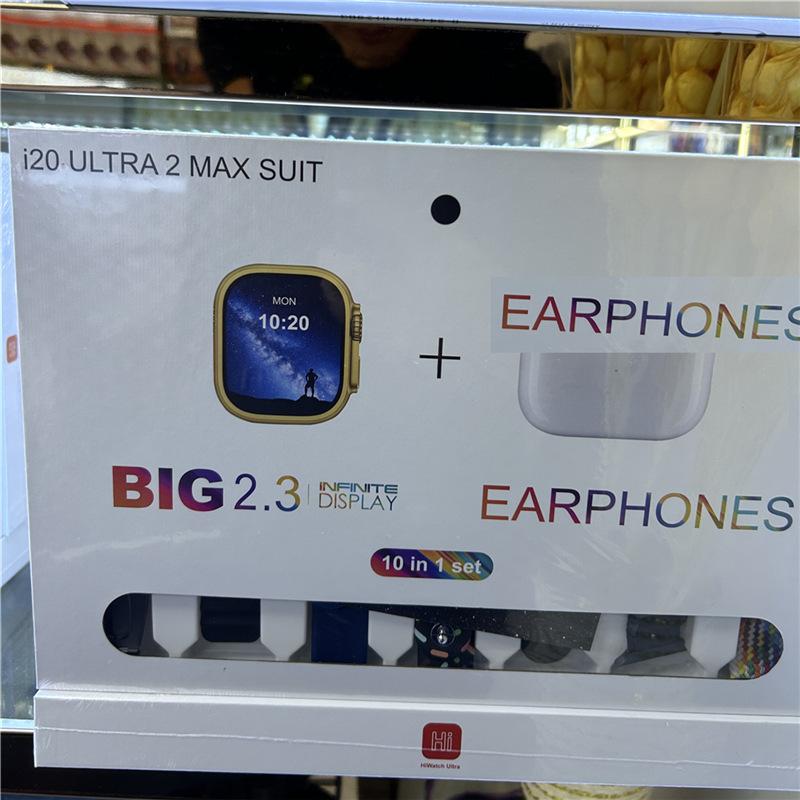 cross-border new arrival i20ultra2maxsuit 10-in-1 smart watch bluetooth calling headset bundle 49mm