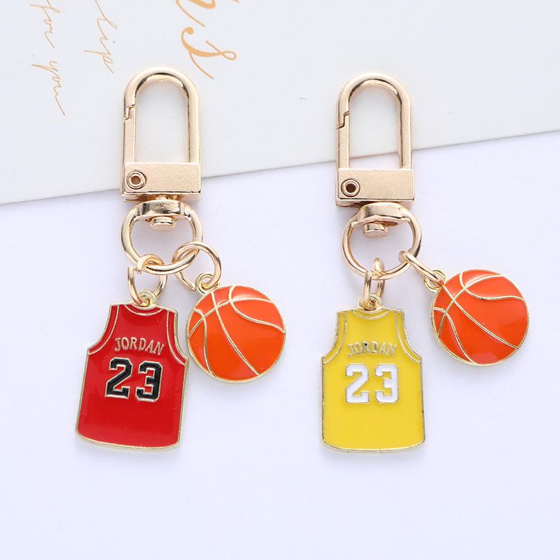 Basketball Keychain Star James Star Jersey Pendant Metal Hardware Pendant Creative School Bag Pendant Gift Wholesale