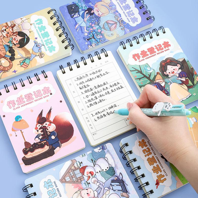 a6 flip-up coil homework registration book primary school student notebook exercise book class note record excerpt book wholesale