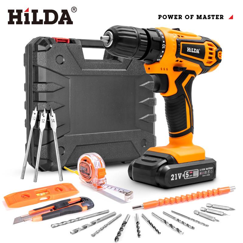 multifunctional charging impact drill lithium electric drill charging flashlight gun drill electric screwdriver household hardware tools impact