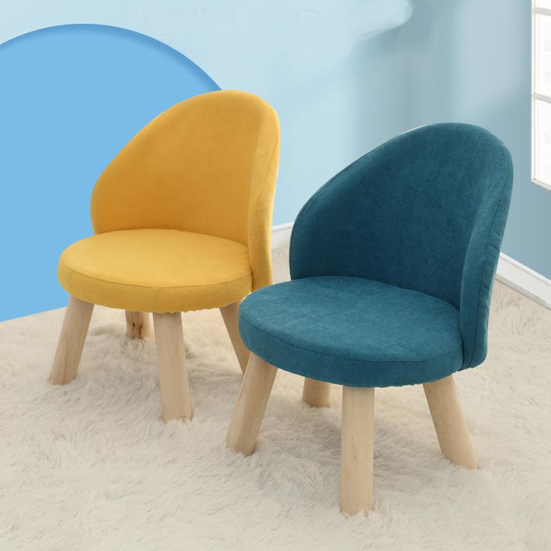 stool household living room bench wooden low stool cute creative small chair soft padded stool backrest