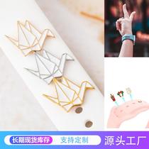 cross-border smart watch accessories for apple iwatch silicone strap decorative buckle ring alloy paper crane