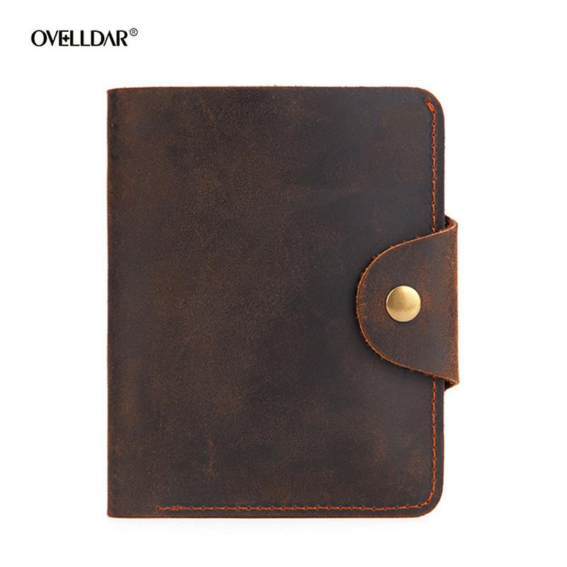 factory supply new men's wallet crazy horse first layer cowhide wallet oil wax genuine leather wallet cross-border leather bag exclusive