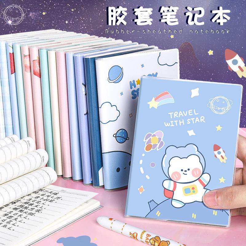 kabaxiong cute cartoon notebook portable portable carry mini notepad pocketable notes plastic cover notebook