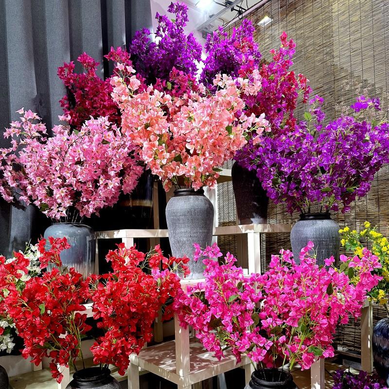 artificial flower bougainvillea wedding cherry tree plum blossom peach blossom branch plastic flowers ornamental flower silk flower living room fake flower pieces