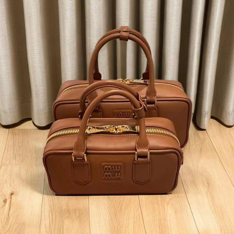 miu mujia new small square bag bowling handbag fashion all-match shoulder messenger bag boston women's bag