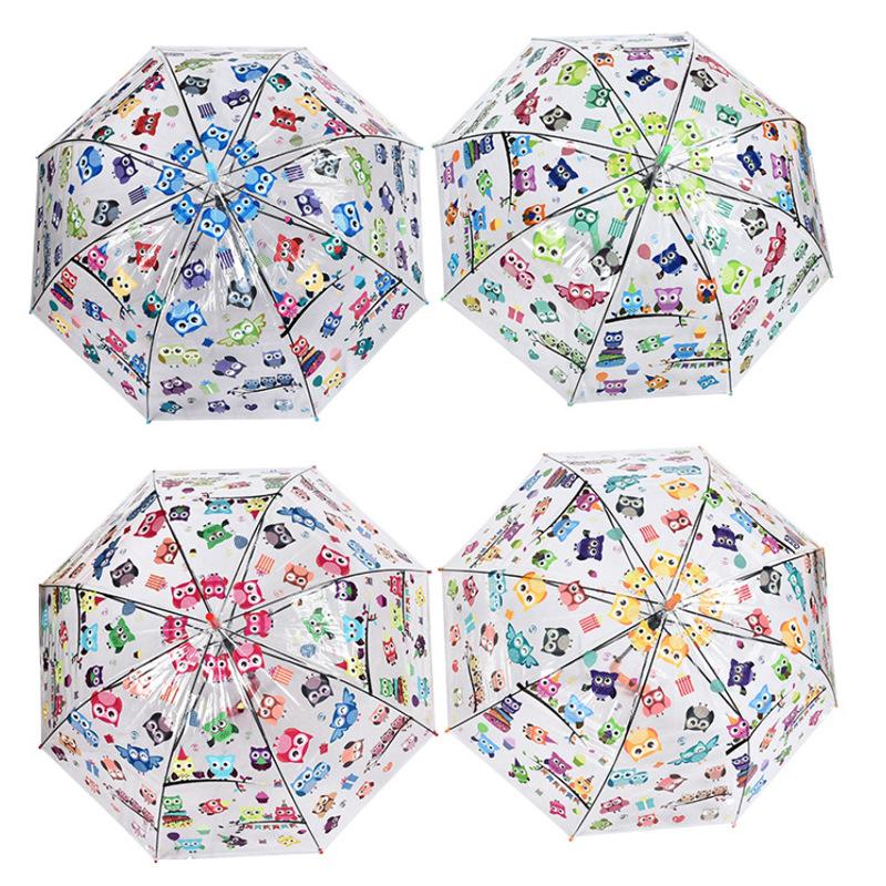 Factory Poe Transparent Owl Cute Creative Umbrella Flexible Wind-Resistant 8-Bone Sunshade Rain-Proof Multiple Options