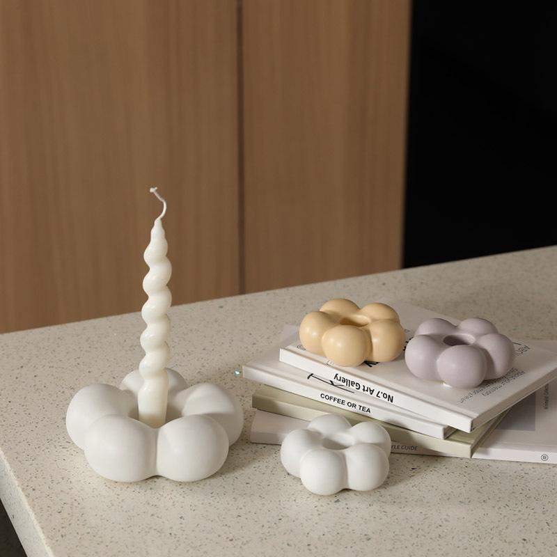 ins nordic simple ceramic candlestick decoration stylish home decor desktop table candlelight romantic dinner decoration