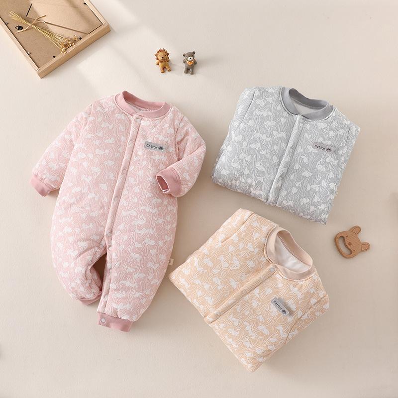 anyang baby clothes newborn cotton class a autumn and winter rompers outerwear homewear clothes for babies children's clothing