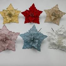 new high-end artificial flower medium 26cm handmade ropiness petals christmas tree decoration pendant