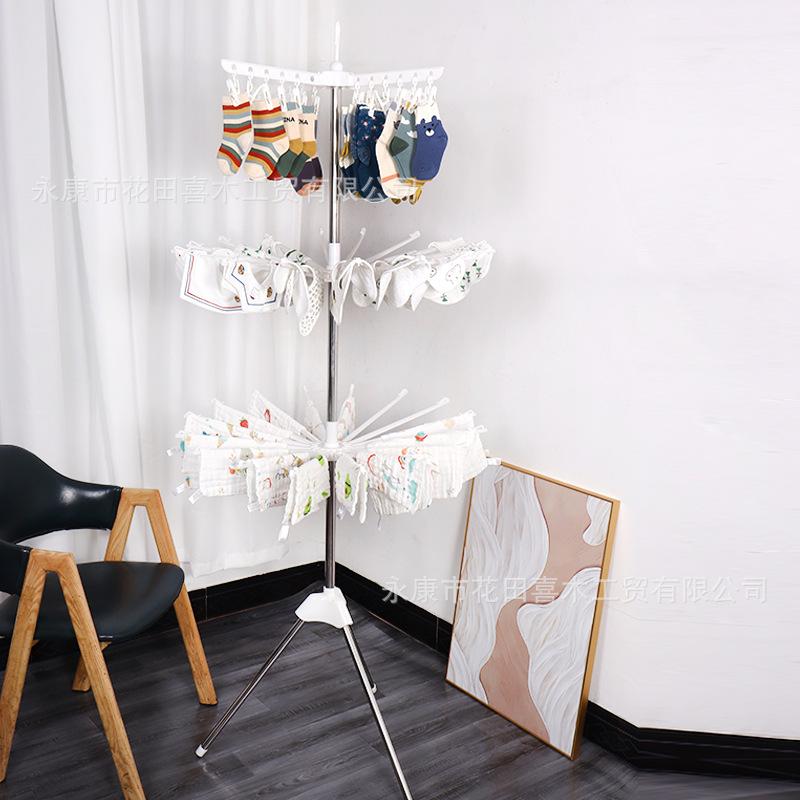 Factory Wholesale New TikTok Baby Clothes Hanger Baby Clothes Rack Folding Clothes Hanger Baby Towel Rack Wholesale