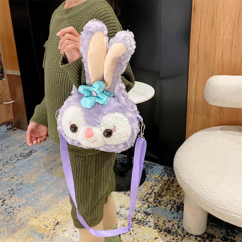 star delu bag new messenger bag handbag card bag duffy bear children's day small gift rabbit plush bag