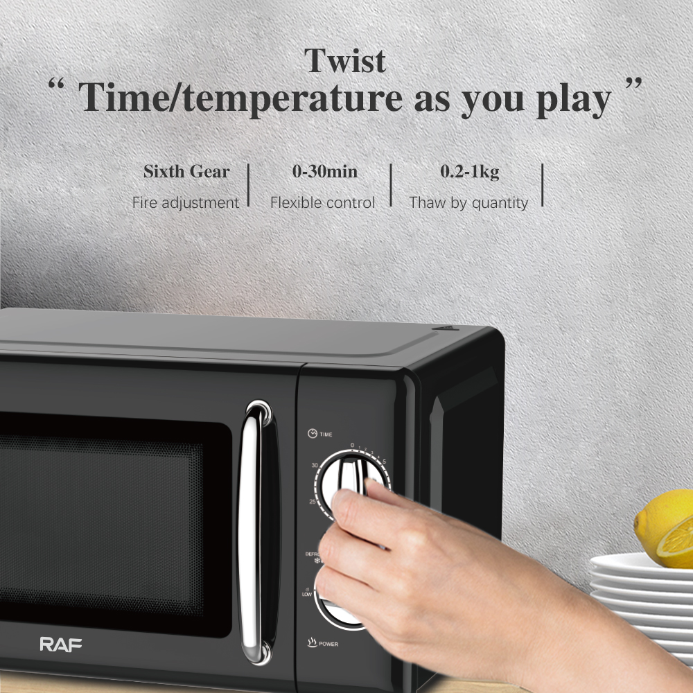 RAF microwave oven for home and office, quick light wave 360° turntable microwave oven, visual heating microwave oven pic 4