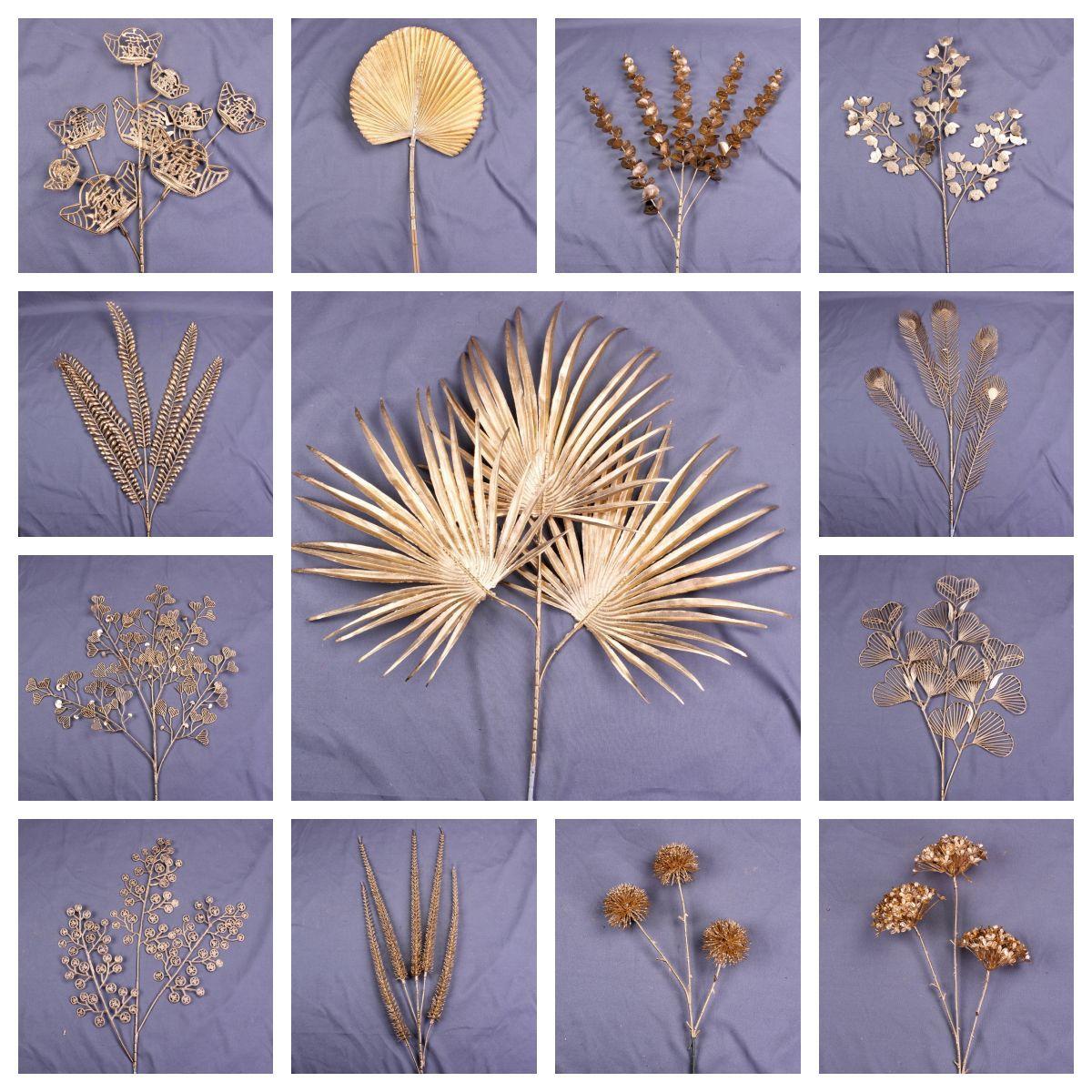 Golden Artificial Flower New Year Blessing Bucket Ornament Simulation Lunar New Year Flower Wedding Ceremony and Wedding Room Decoration Wuqing District Artificial Fake Flower