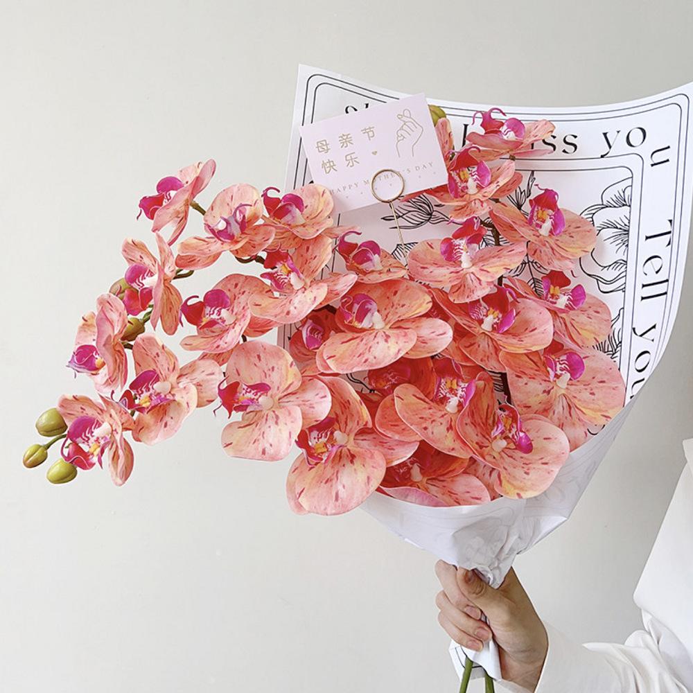 3d printing hand feeling phalaenopsis artificial flower home decoration wedding hall decorative fake flower artificial fake flower silk flower wholesale