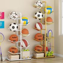 Basketball Storage Rack Household Children's Toy Ball Multi-Layer Floor Storage Basket Ping Pong Badminton Racket Storage iron Frame