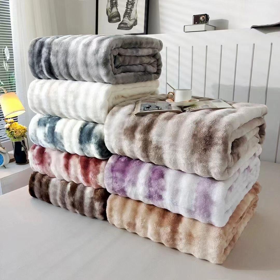 printing bubble blanket four seasons blanket multifunctional air conditioner sofa blanket flannel blanket milk fiber nap blanket