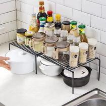Customized Kitchen Iron Storage Rack Seasoning Rack Dish Rack Retractable Storage Rack