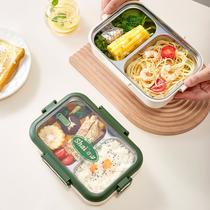 304 Stainless Steel Lunch Box Microwaveable Heating Student Office Worker Compartment Lunch Box Canteen Lunch Box