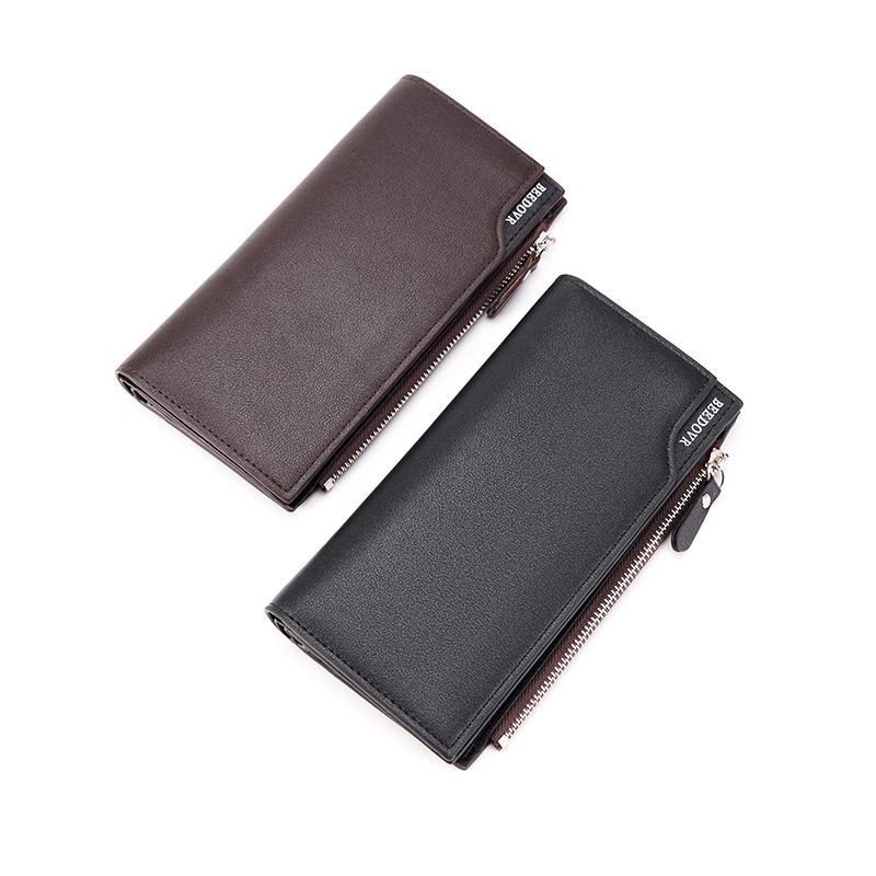 Men's Long Wallet Multifunctional Zipper Clutch European and American Men's Handbag Wholesale Factory in Stock man wallet
