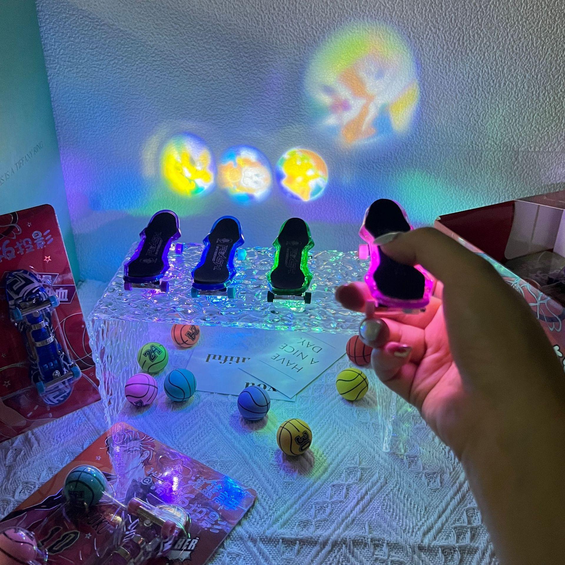 slam dunk projection skateboard basketball combination set finger scooter color elastic ball creative novelty toys
