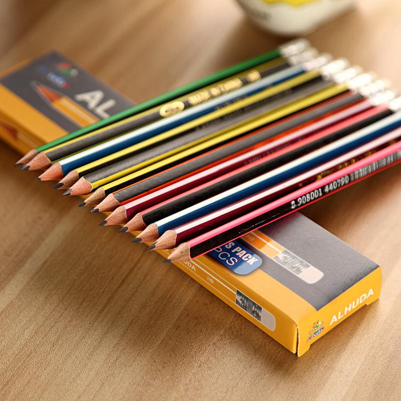Triangle Pencil Customized Printable Logo Rosewood Triangle Pencil Student Stationery Pencil Triangle Posture